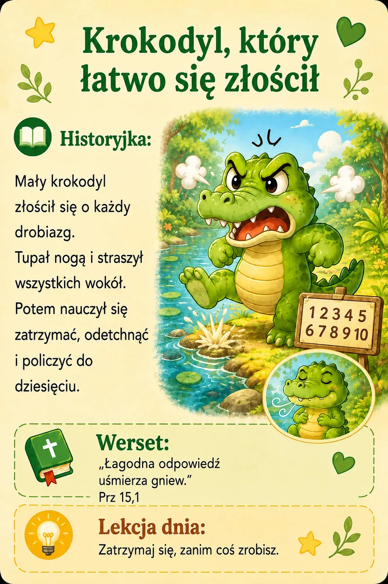 Krokodyl, który łatwo się złościł