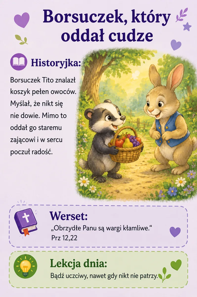 Borsuczek, który oddał cudze